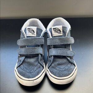 Vans Kids Navy Blue Velcro Sneakers